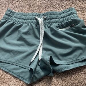 Vuori Sea Green Women's Athletic Shorts